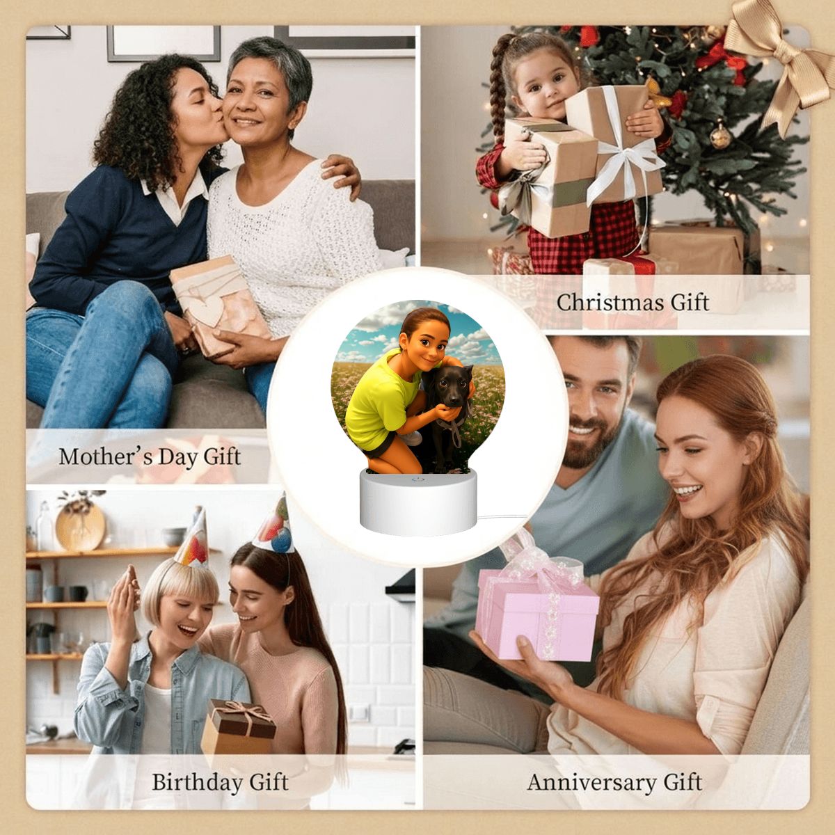 Luce Notturna Acrilica Personalizzata con Foto – Il Regalo Perfetto
