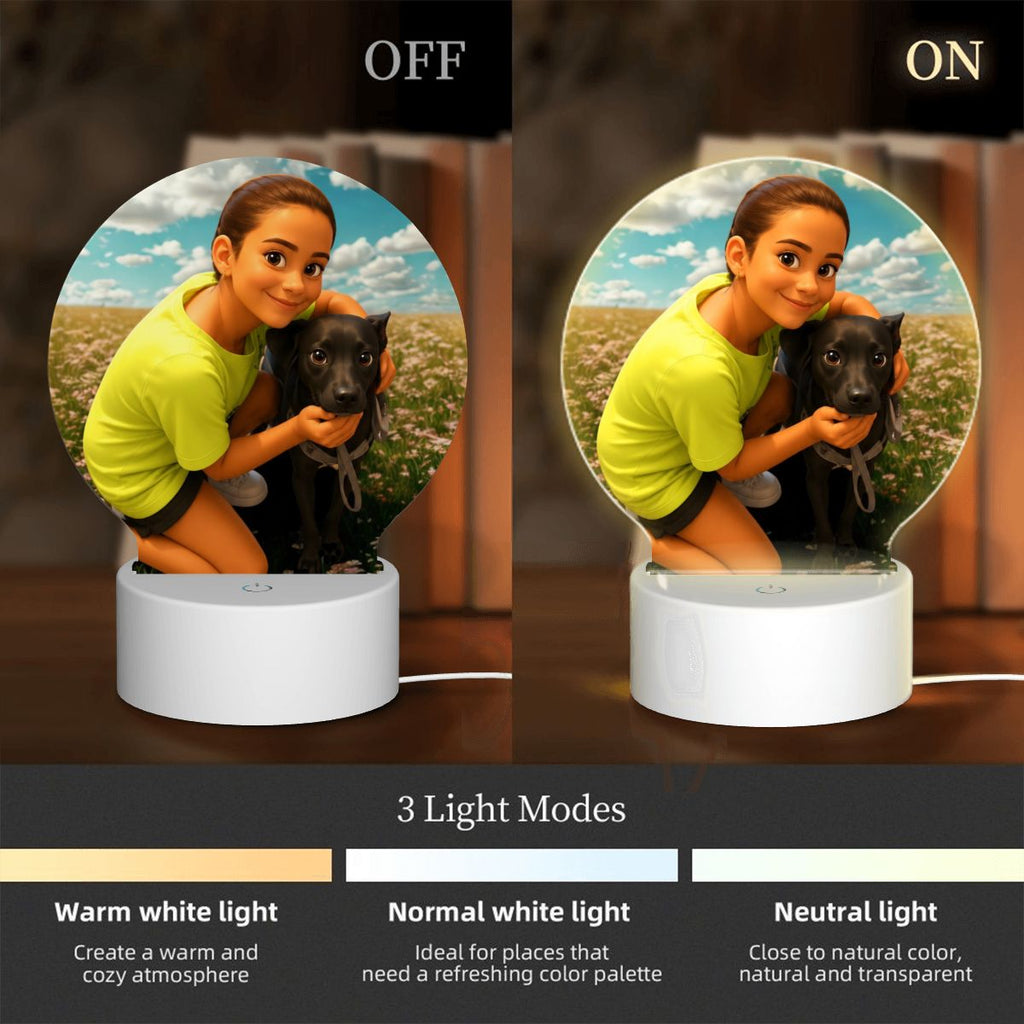 Luce Notturna Acrilica Personalizzata con Foto – Il Regalo Perfetto