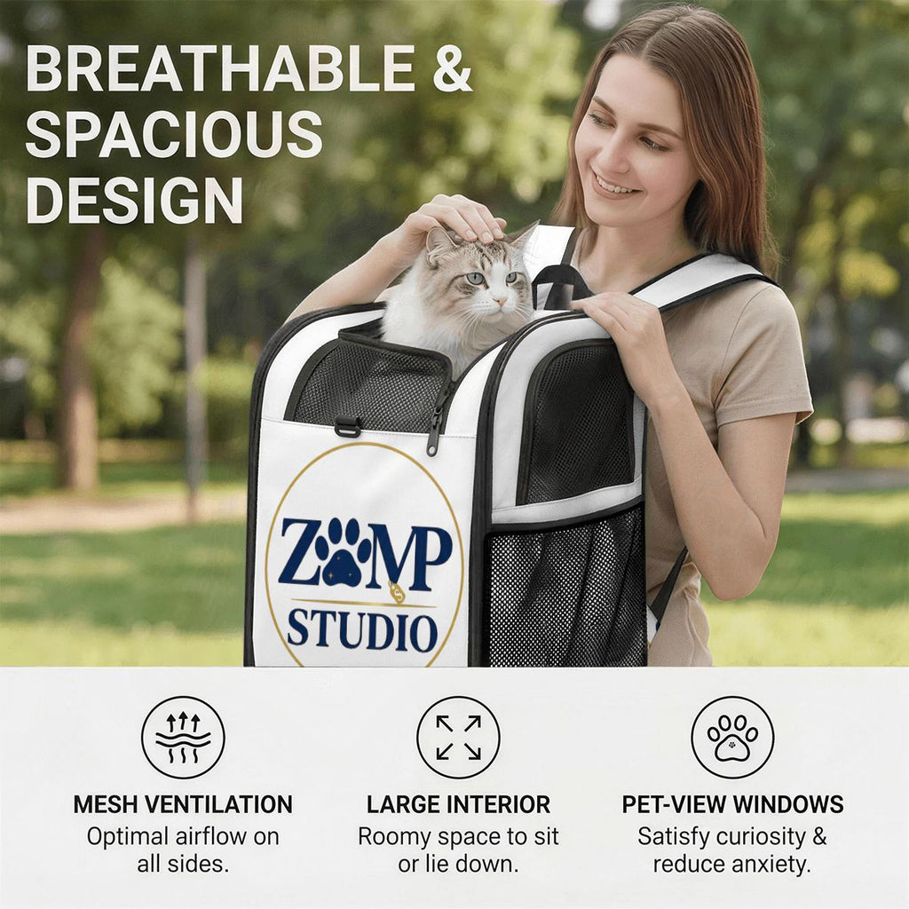 Zaino Trasportino Personalizzato per Animali – Ventilato e Confortevole